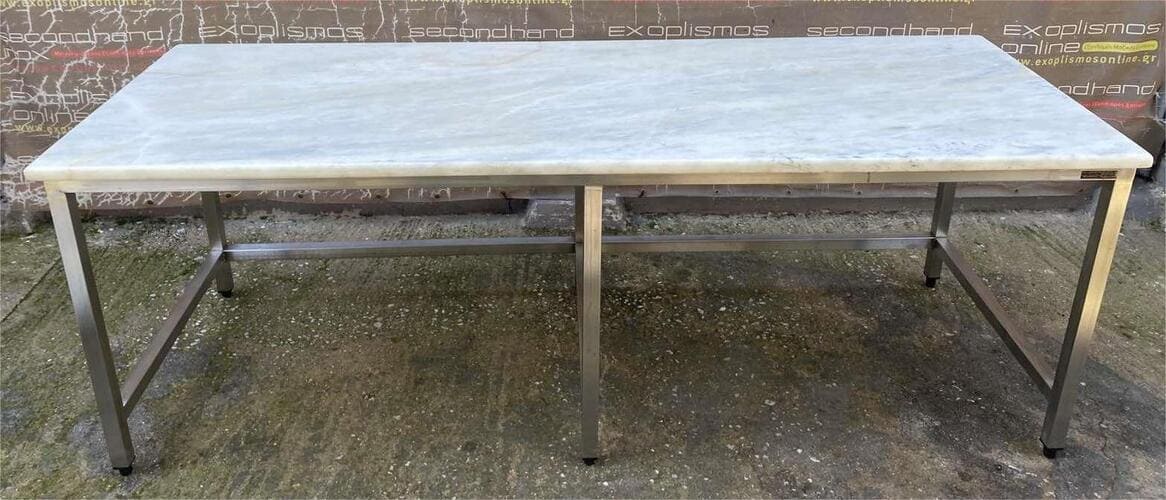 Τραπέζι Ανοξείδωτο Εργασίας 136x85x83Cm Μεταχειρισμένο